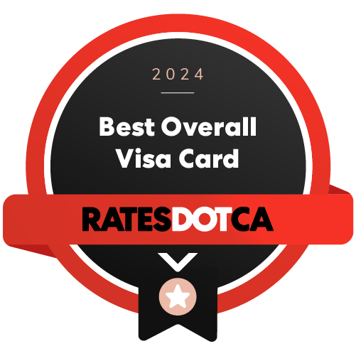2024 Best Overall Visa Card Rates.ca Award logo.