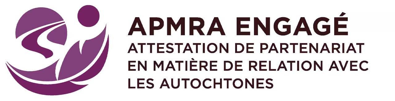 Logo APMRA engagé; Attestation de partenariat en matière de relation avec les Autochtones.